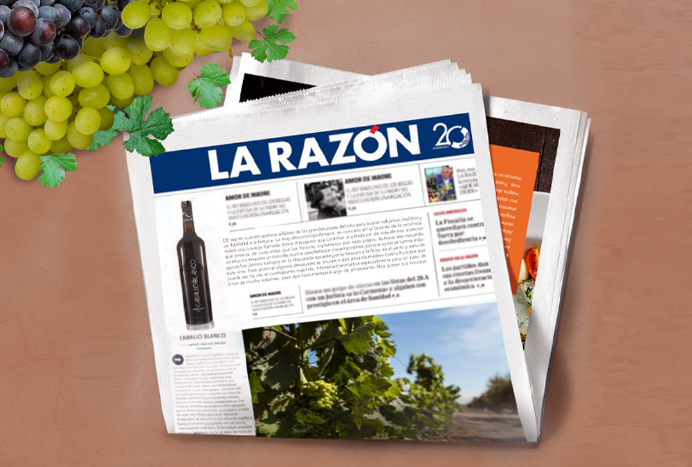 Vino Caballo Blanco en el periódico “La Razón”